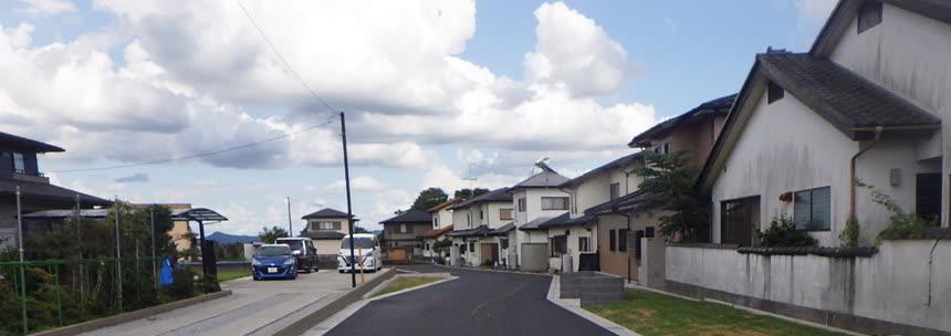 宇都宮市西部の宅地造成工事 完成
